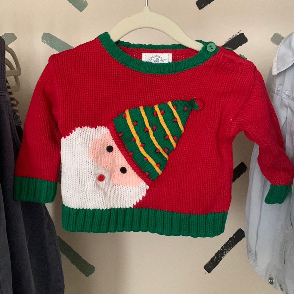 Heartstrings baby Santa sweater